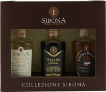 Sibona Geschenkset 3 x 0,2 Liter Grappe di Amaro
