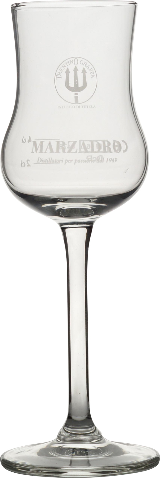 Grappaglas von Marzadro mit eleganter Form