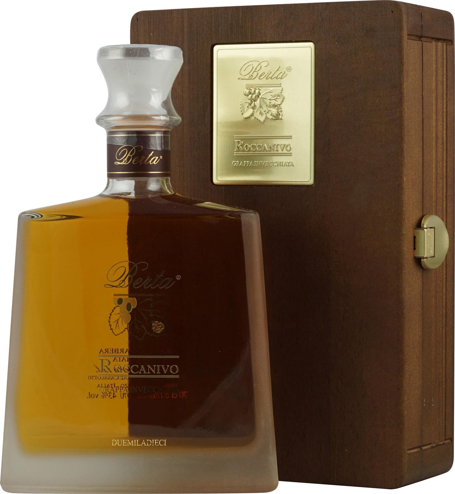 Berta Roccanivo グラッパ 700ml 43% Berta Grappa Roccanivo in Holzkiste 700ml 43%