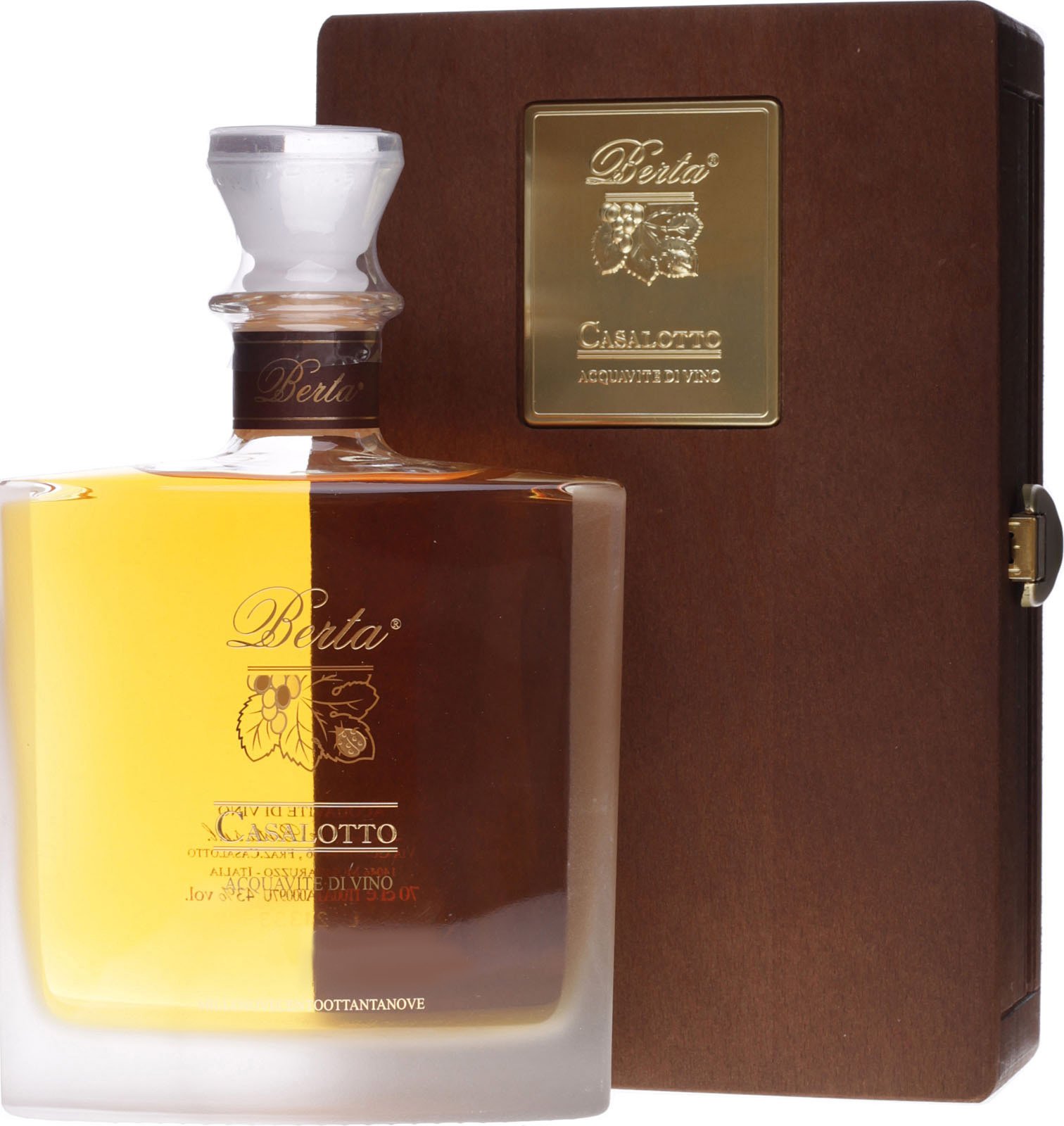 Berta Casalotto in Holzkiste mit 0,7 Liter - Acquavite