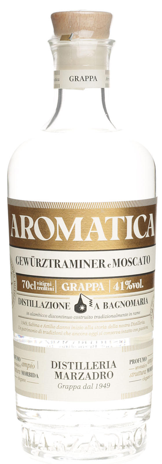 Marzadro Bivitigno Grappa Aromatica 0,7 Liter 41 % | Obstbrand & Grappa