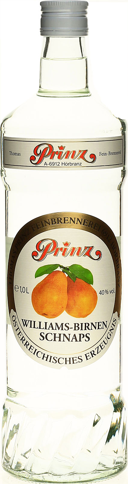 Prinz Williams-Birnen Schnaps mit 1 Liter aus Österreic