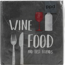 Servietten Wine and Food and best Friends im Shop Servietten Wine and Food and best Friends im Shop