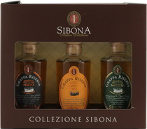 Sibona Geschenkset 3 x 0,2 Liter Grappe di Porto