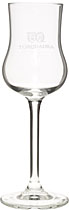 Torquadra Glas mit Logo. F�r feinen Grappa aus Italien